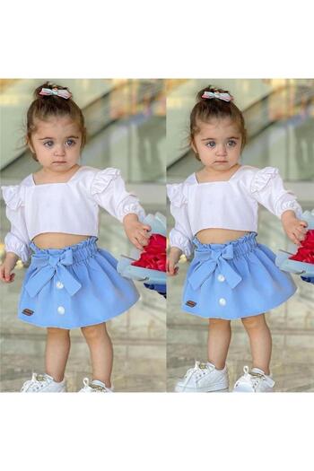 KOKOŞ BEBEK Blue Kokoş Button Detailed Suit |   Between 2/6 Years