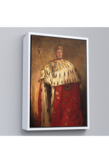 N NOXXO Pictură portret de Oscar Frederick II cu cadru din lemn-8037