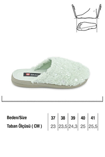 GEZER Kışlık Kadın Ev Bahçe Terlik