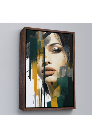 indispensablely Beautiful Woman Painting with Frame-7572