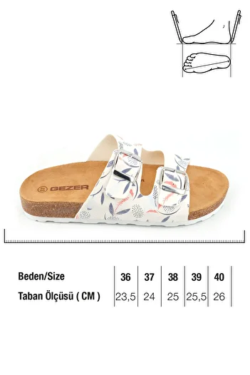 GEZER Summer Cork Sole Women's Two Buckle Adjustable Daily Slippers