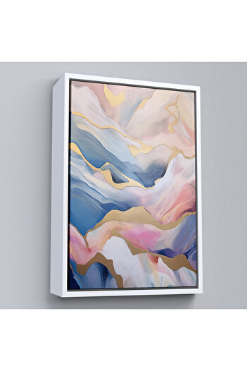 indispensablely Framed Pink Toned Marble Pattern Table-7584