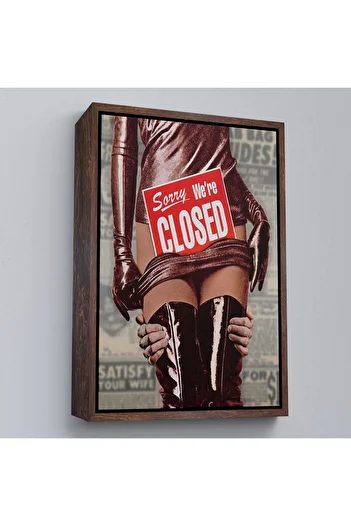 indispensablely Framed Sorry We'Re Closed Painting - Sorry We'Re Closed-7705