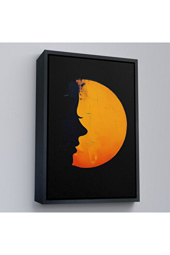 indispensablely Framed Sun and Woman Silhouette Painting-7588