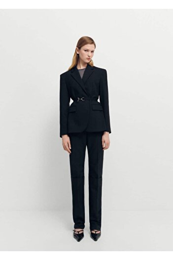 MANGO Woman Straight Cut Pleated Pants