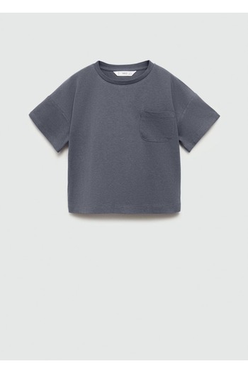MANGO Kids Bawełniana koszulka z kieszeniami