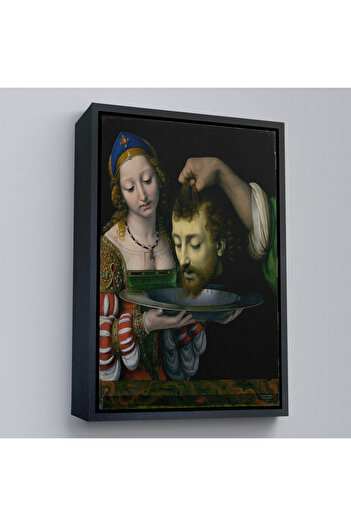 indispensablely Beheading of the Baptist John with Salome Framed Painting-7339