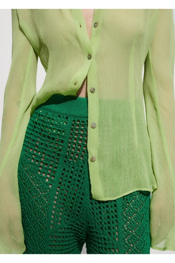 MANGO Woman Flowing Blouse with Texture Pattern