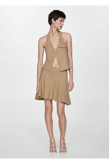 MANGO Woman Asymmetric Cotton Skirt