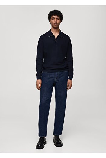 MANGO Man Rollkragenpullover mit Reißverschluss