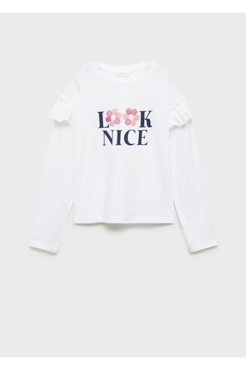 MANGO Kids Μακρυμάνικο μπλουζάκι Flounce
