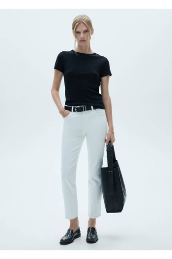 MANGO Woman Claudia Slim-Fit Crop Jean Παντελόνι