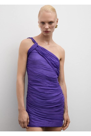 MANGO Woman Rochie scurtă cu croială asimetrică