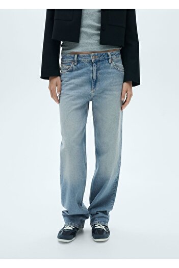 MANGO Woman Straight Cut Low Waist Jeans