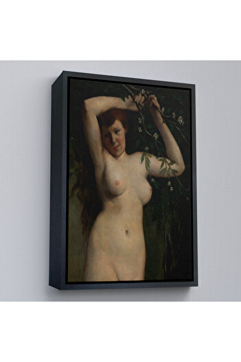indispensablely Framed Gustave Courbet - Nude Woman Clinging to Branches Painting-7364
