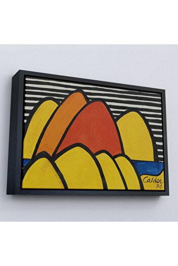 indispensablely Framed Alexander Calder - Painting of Bumps - Bumps-7060