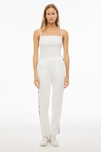 Perspective Larks Ecru Women's Tracksuit Pants - Comfortable Fit, Standard Size