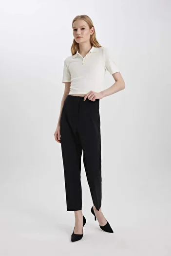 DeFacto Women's Canvas Trousers C2466Ax/Bk81 Black
