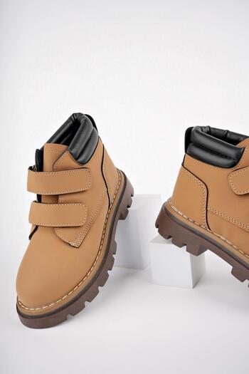 MUGGO Gadget Garantili Çocuk Unisex Rahat Kalıp Soğuğa Dayanıklı Cırtlı Bot