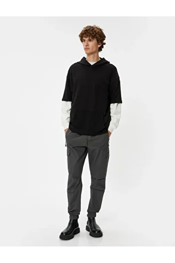 Koton Men's Trousers Dark Gray 5Wam40003Hw