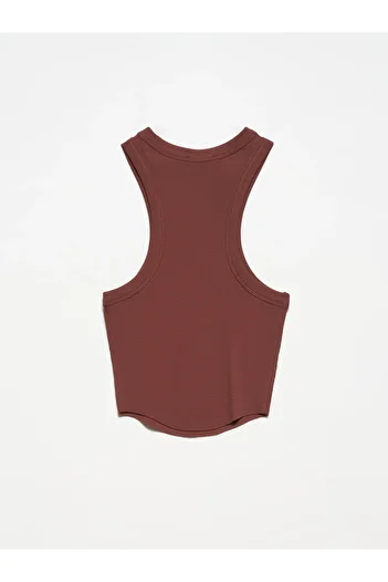 Dilvin 20610 Crop Top-brown