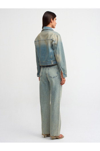 Dilvin 65344 Tint Wash Coat de denim de mărime medie-Tint