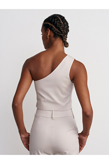 Dilvin 60555 Asymmetric Stone Vest