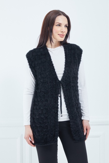 Elçelya Moda Black Soft Bridal Vest - Women's Standard