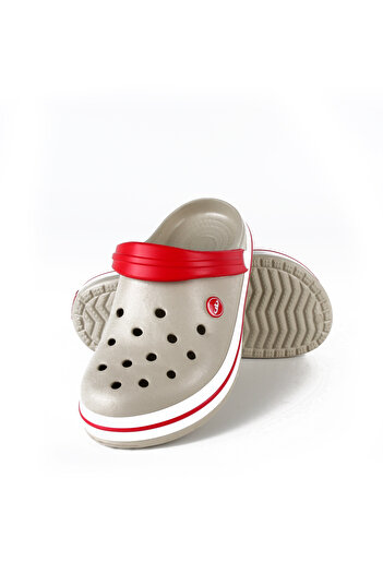Akınal Bella Lugmo Women's Slippers Sabo Hospital Slippers Beige-red