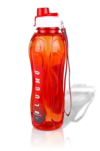 LUGMO 750 ml School Sports Water Bottle - Red Orange Water Bottle with Lid