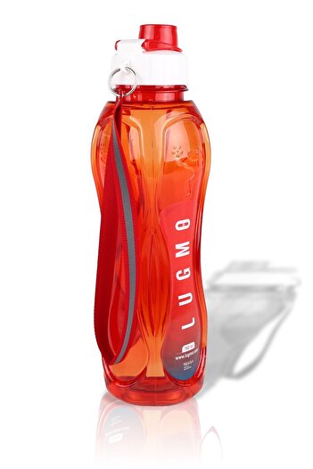 LUGMO 750 ml School Sports Water Bottle - Red Orange Water Bottle with Lid