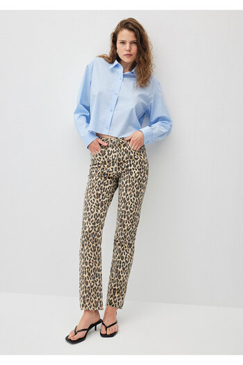 Mavi New York Leopard Patterned Jean Trousers -101441-88641