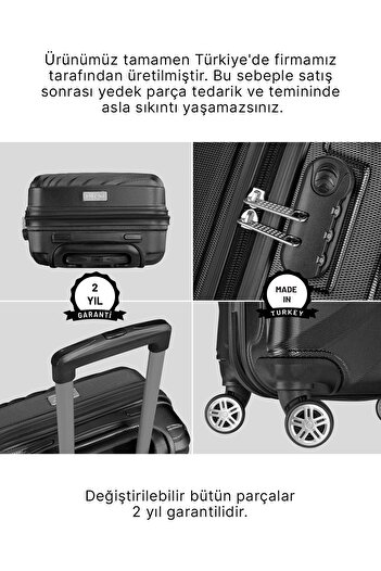 Wexta Wx-300 Siyah Kabin ( Küçük ) Boy Valiz