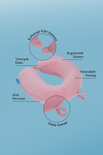 Wexta Seyahat Boyun Yastığı Comfort Ortopedik Seyahat Yastığı Visco