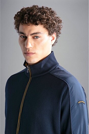 PAUL&SHARK MEN'S ZIPPED PULLOVER C.W. WOOL