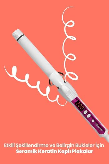GOLDMASTER Diamond Digital Display Ceramic Plate 360 Degree Rotatable Cable Hair Styling Tongs
