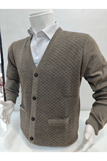 ALGE Men's Knitwear Cardigan - Casual, Steel Knit, Pockets and Buttons