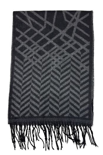 Kravatkolik Black - Smoked Motif Pattern Men's Camisole K552