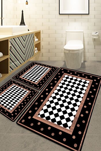 Chilai Home 3-Piece Panyhc Bath Mat Set Djtbanyobanyo