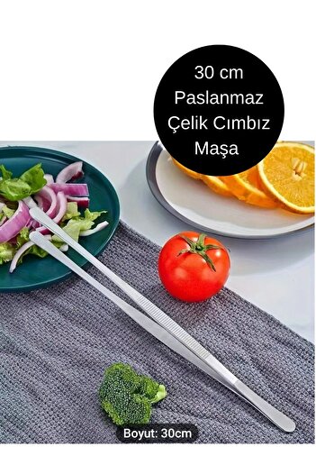 BRE HOME 30cm Professional Chef Tweezers - Stainless Steel Tongs Cooking Tweezers