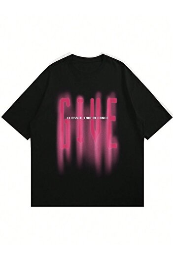 Mad&Calf Μπλουζάκι Unisex Give Printed Crew Neck Oversize