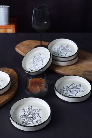 Keramika Μπολ 14 εκ. 6 τεμαχίων Shade Flowers Stackable Snack Bowl / Bowl Sauce - 21847