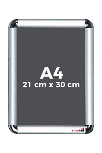 Smartad A4 Çerçeve - Rondo A4 Afiş Çerçevesi - Açılır Kapanır Aluminyum Çerçeve - Belge Çerçevesi