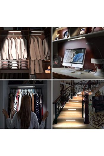 Cata Ct 2464s 3w Şarjlı Led Sensörlü Dolap Içi Lamba 3 Renk Mod Siyah Kasa