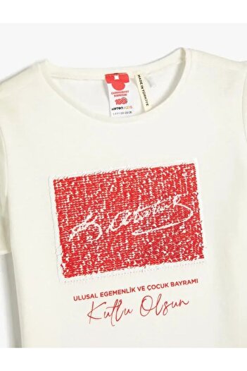 Koton Girl's Short Sleeve T-Shirt