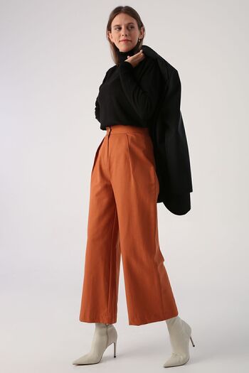 ALLDAY Tile Pleated Wide Leg Trousers