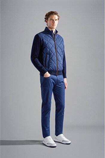 PAUL&SHARK MEN'S ZIPPED PULLOVER C.W. WOOL