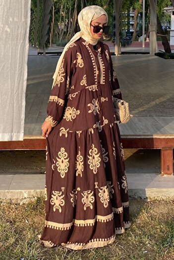 QLAY Γυναικείο φόρεμα Premium Viscose με Ethnic σχέδιο