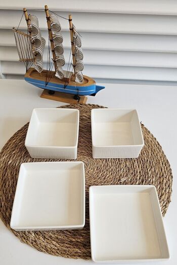 GULHANILE 4-Piece Porcelain Breakfast Serving Set