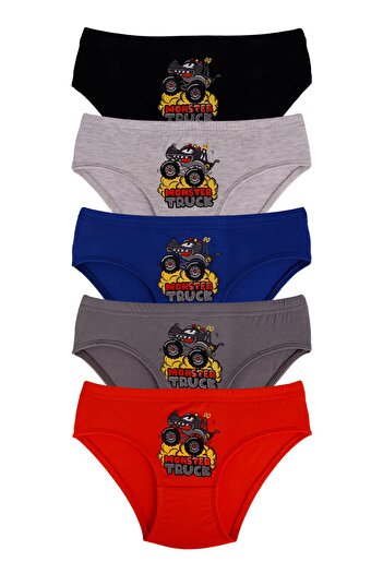 DOMİKİDS Boy's Cotton Panties 5 Pack